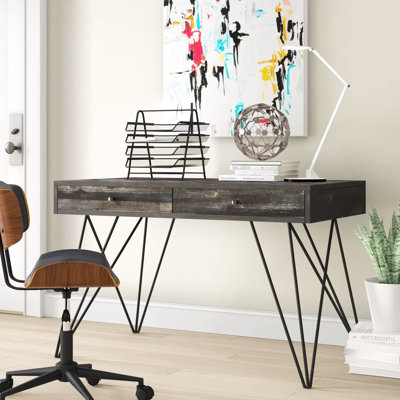 Dauphin Solid Wood Iron Writing Desk