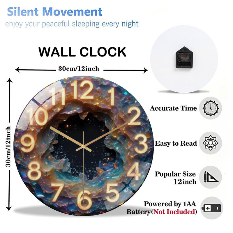 Horloge numérique avec horloge murale