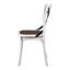 Ensemble de 2 chaises de ferme rustiques avec dossier en X en métal, structure en bois, chaises d'appoint de cuisine rétro