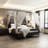 Upholstered Metal Canopy Bed-856990018-862300148