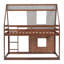 Lit superposé avec toit Wood House-1798009365