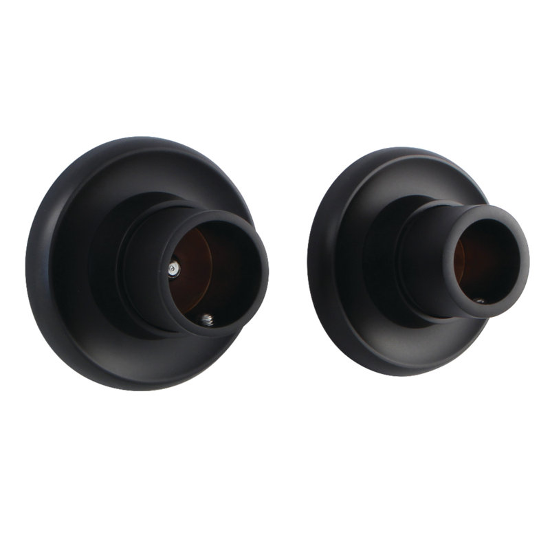 Kingston Brass Edenscape Brass Shower Rod Base, Matte Black