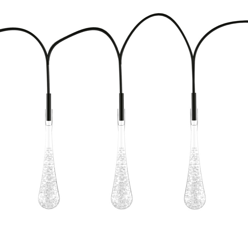 20.5' Outdoor LED Solar Powered 30 - Bulb Novelty String Light, Cool White