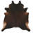 Osborn Handmade Dark Brindle Natural Cowhide Area Rug with Suede Backing