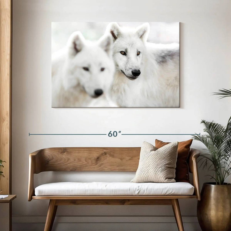 Brampt White Wolf II, 30" H x 45" W