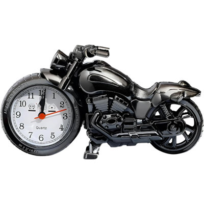 Roman Numeral Glass Quartz movement / Crystal Alarm Clock in Black