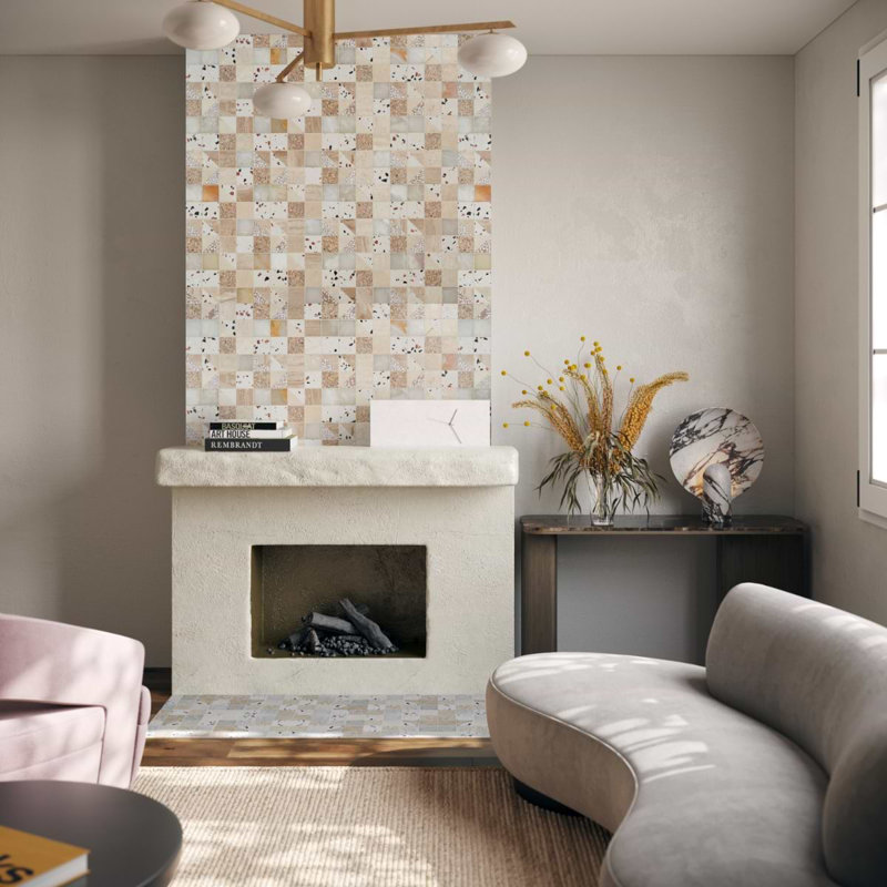 Elizabeth Sutton Artem Mosaic Tile, Paloma Beige;Cream