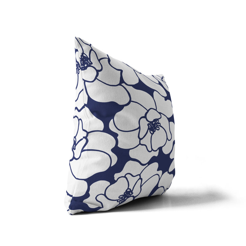 Housse de coussin d'extérieur et insert, Bleu marine, 19 po x 19 po, Carré