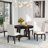 5 Piece Extendable Upholstered Dining Table Set, Kitchen Table Set, Round Table And Chairs,Round Table Top,dining table set,dining room set-1357437755-1374650550-1364158767