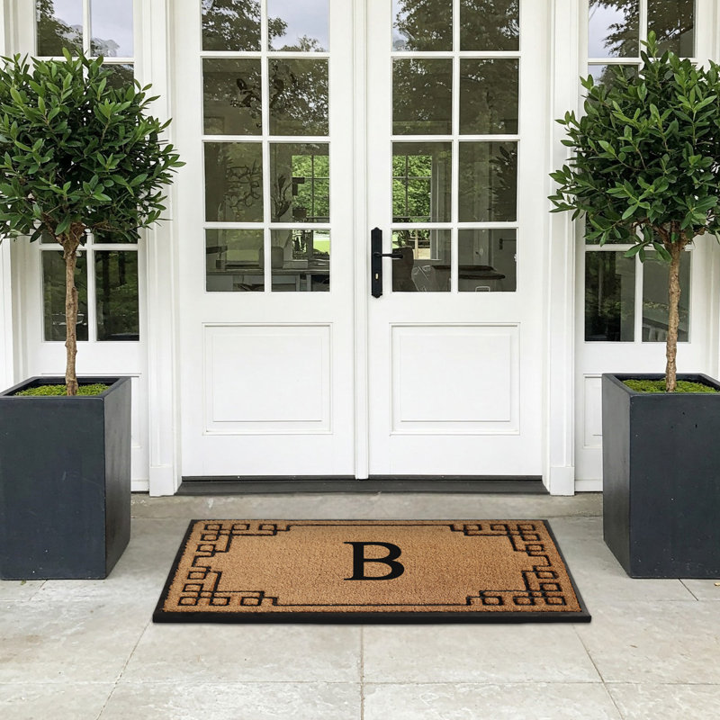 Tapis d'entrée antidérapant Monogram, L 30 po x L 48 po, B