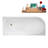 67" Streamline Soaking Freestanding Tub and Tray With Internal Drain-101697738