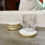 Ensemble de 4 sous-verres en marbre blanc