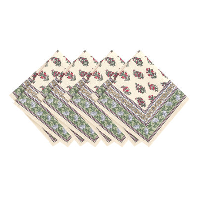 Nomad Holiday Block Print Napkins, 17"x17"