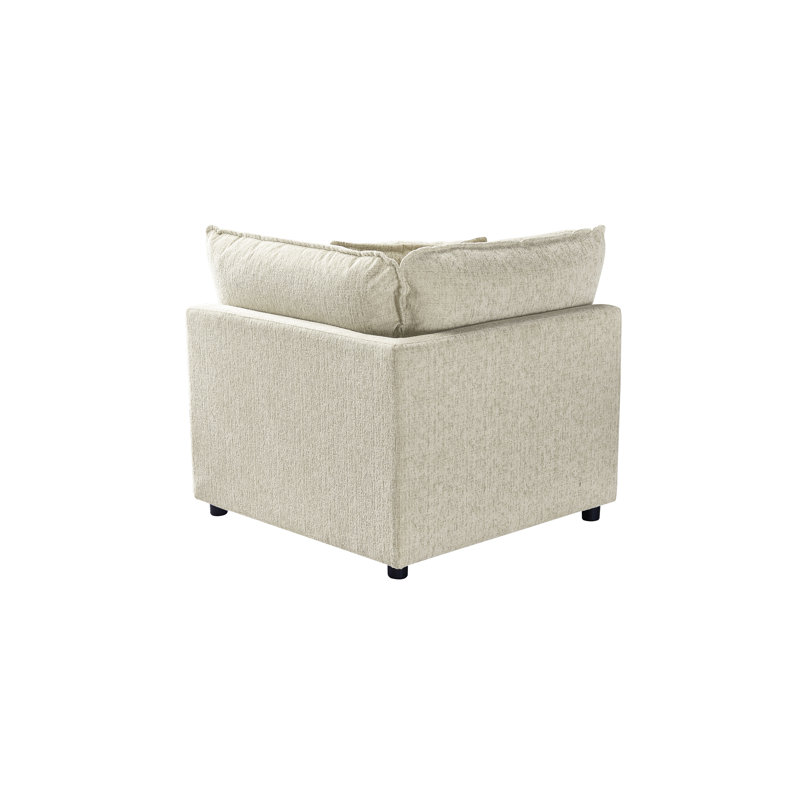 Chaise rembourrée en tissu pour canapé modulaire modulaire, Polyester sable
