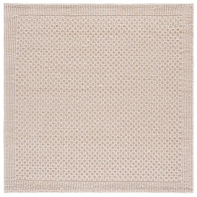 Hand-Woven Geometric Wool Rug