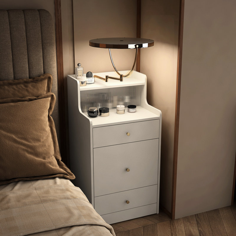 Bureau de coiffeuse blanc 3 en 1 avec miroir et rangement spacieux, 2 tiroirs, option de charge, tabouret rembourré, station de tiroirs éclairée compacte, station de tiroirs, coiffeuse
