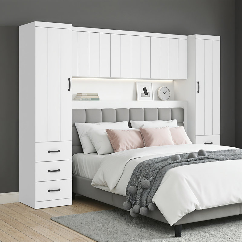 Allington 6 Door 6 Drawer Overbed Storage, White