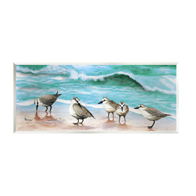 Sandpipers le long de la plage, art mural par Christine Reichow