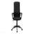 Black Fabric Black Metal Office Chair, Adjustable Height, Armrests, Swivel, Ergonomic Work, Contemporary Modern