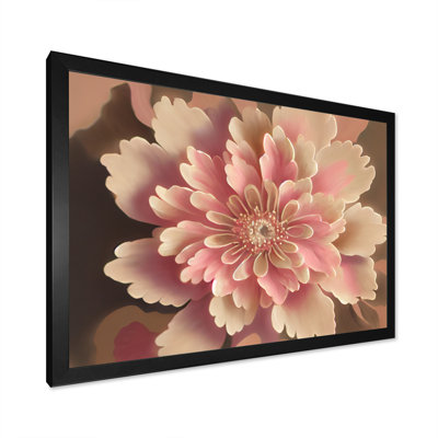 «Blossoming Pink Flower in Faded Retro Colors I», reproduction sur toile