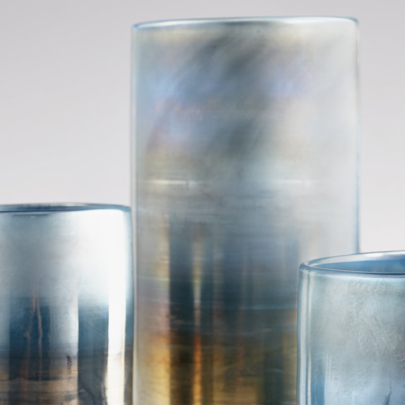 Reina Glass Table Vase, 7.25" H x 5.5" W x 5.5" D