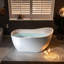 Baignoire de trempage autoportante en acrylique 54 "x 28" avec drain réversible-79616124