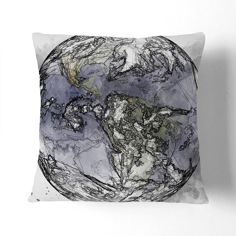 Image of Earth Cushion with Filling, 55cm H x 55cm W x 20cm D, Stone