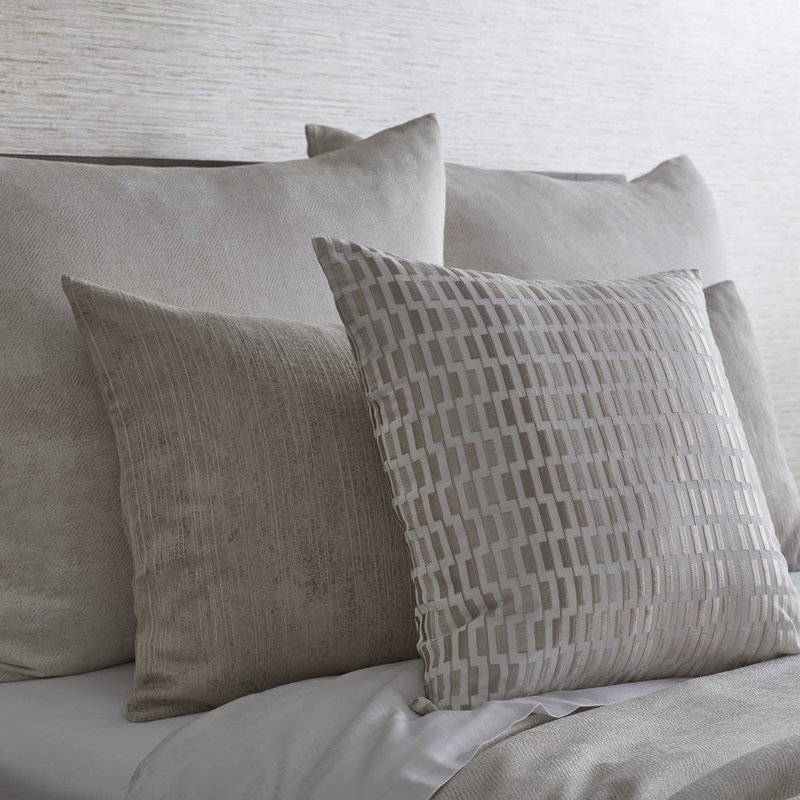 Ingot Square Pillow Cover & Insert, Palladium