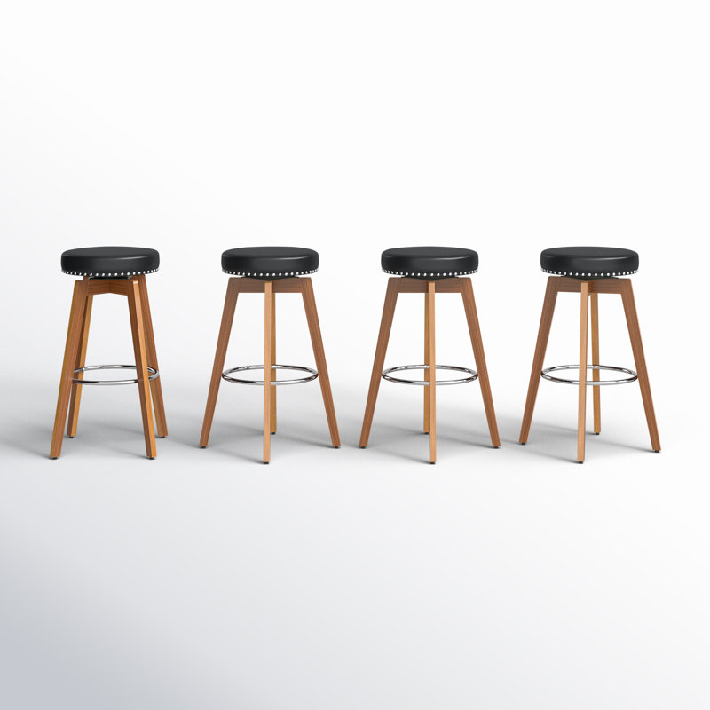 Tabouret de bar pivotant 31,25 po Ashara, Noir