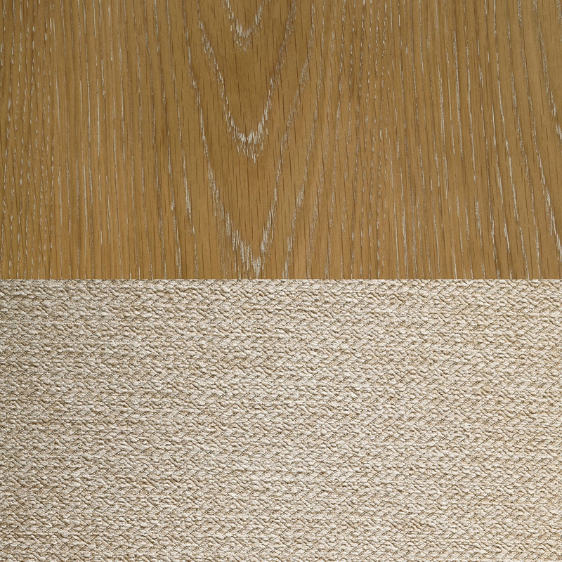 Ensemble de table de salle à manger 5 pièces en chêne brun et beige