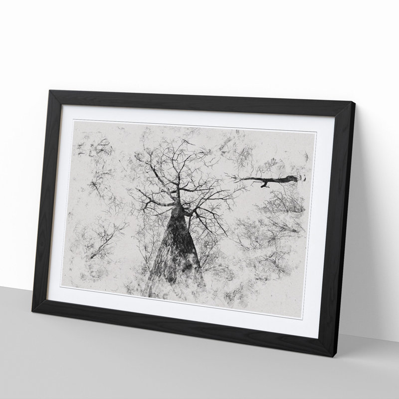 Below the Forest - Picture Frame Graphic Art, Black, 48cm H x 65cm W x 2cm D
