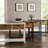 Rectangular Console In White With 2 And Shelf Storage Table Open