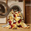  Tapis lavable avec pommes frites-395077431