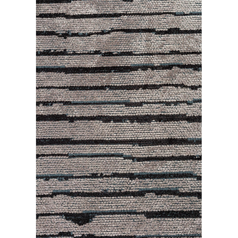 Bordure rayée minimaliste contemporaine, Carré 9 pi