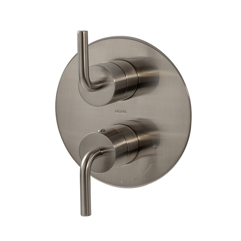 Cigno Progressive Pressure Balancing 2-Way Diverter Mixer, Brushed Nickel