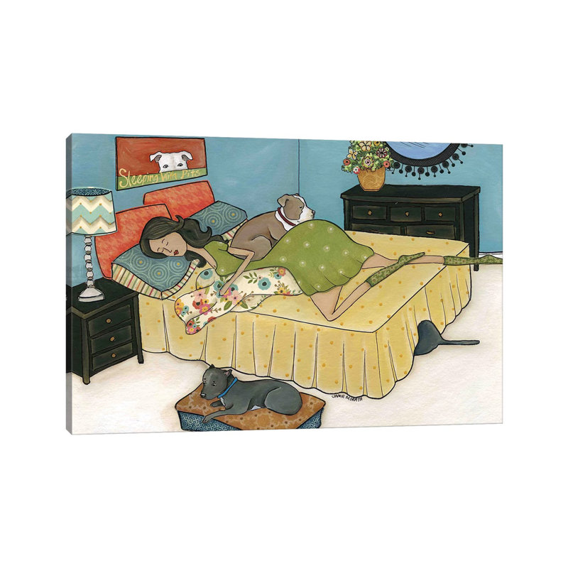 Sleeping With Pits by Jamie Morath - Wrapped Canvas Print, 20.32 cm H x 30.48 cm W