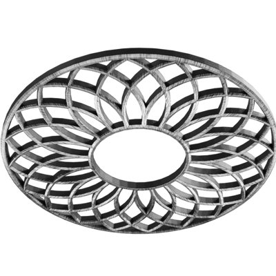 Médaillon de plafond de 32 po x 32 po x P 11 po x P 1 po Cannes