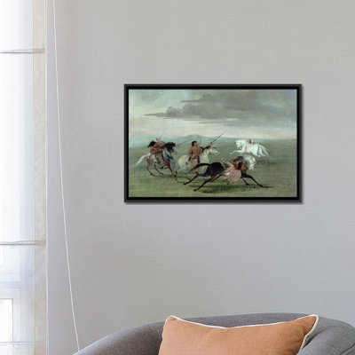 Commanche «Feats Of Martial Horsemanship», reproduction d'art sur toile encadrée