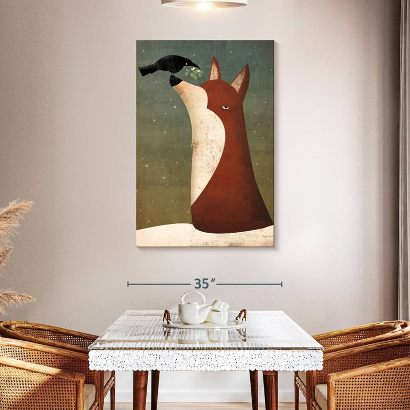 Brampt Fox And Mistletoe, 48" H x 32" W