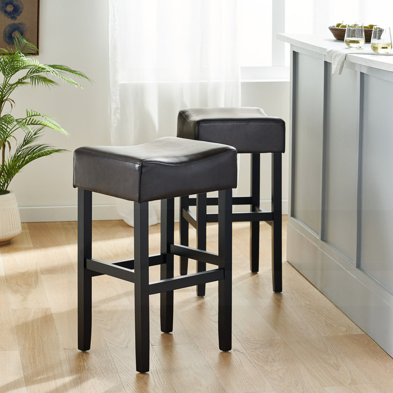 Tabouret de comptoir rembourré de 30 po avec structure en bois massif