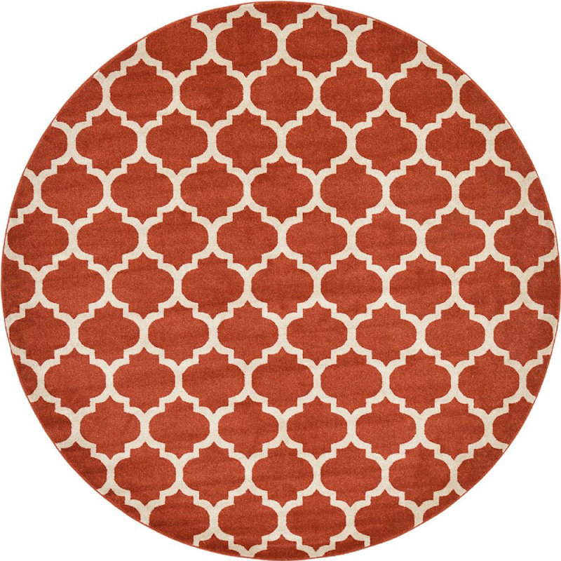 Molly Geometric Indoor Rug, Round 8'