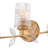 Romantic Three Light Ribbed Glass Vanity Light