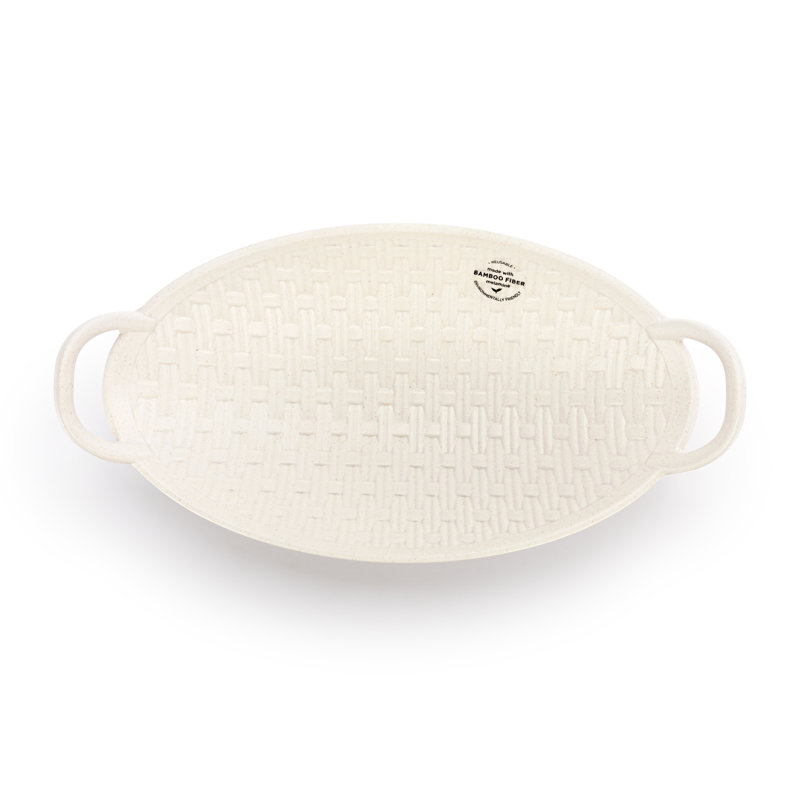 Melamine White Bread Basket - 14.5X8in