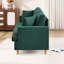 Corduroy Sofa Set with 2 Throw Pillows, Deep-Seated Upholstered Couch with Square Arms, Cosy Living-590894375