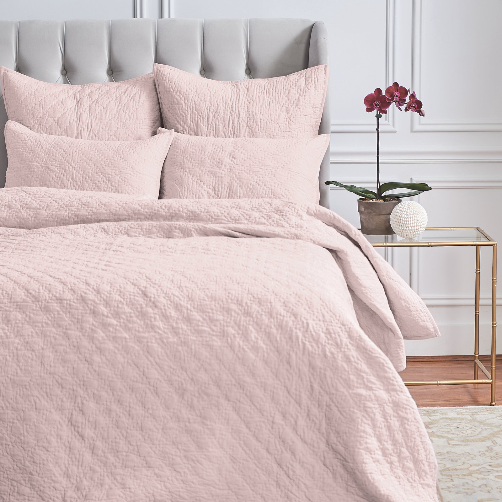 Gilmore Cotton Shams, Standard, Rosewood