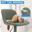 Swivel Upholstered Counter Stool with Steel Frame