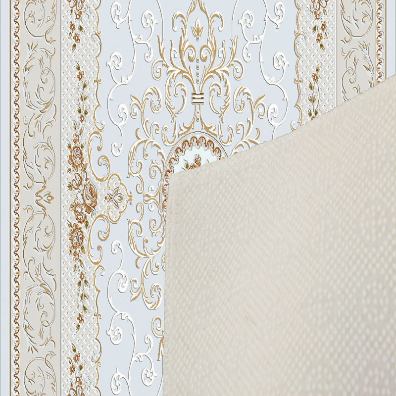 Luxurious Woven Area Rug, 5.9 x 9.2 ft, 100% Polyester, Antibacterial | Non-Slip PVC Felt Dot Underside, 0.3 in Pile Height | Machine Washable, 3D Digital Print, Perfect for Living Room & Bedroom Décor