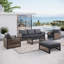 Pawni Teak 5 - Person Outdoor Seating Group with Custom Covers