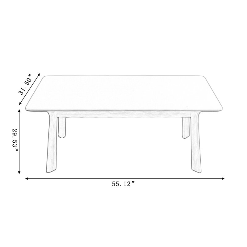 Table de salle à manger Chatham, H 29,53 po x L 55,12 po x l 31,5 po