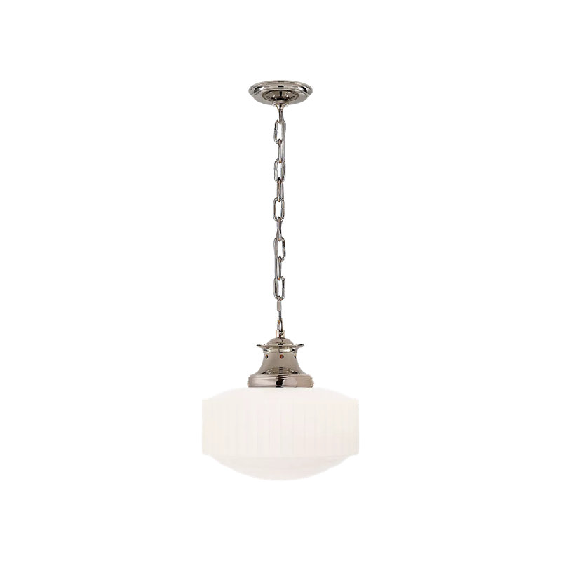 Thomas O'Brien Milton Road Flush Mount, Polished Nickel